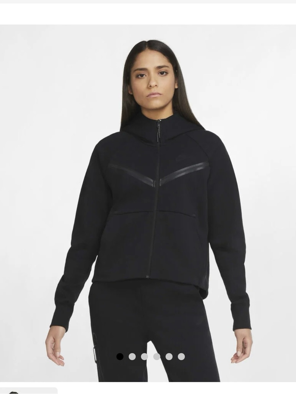 Nike women Tech Fleece full-zip hoodie in black size XL